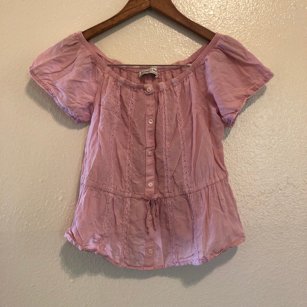 Abercrombie and Fitch Babydoll Button Blouse